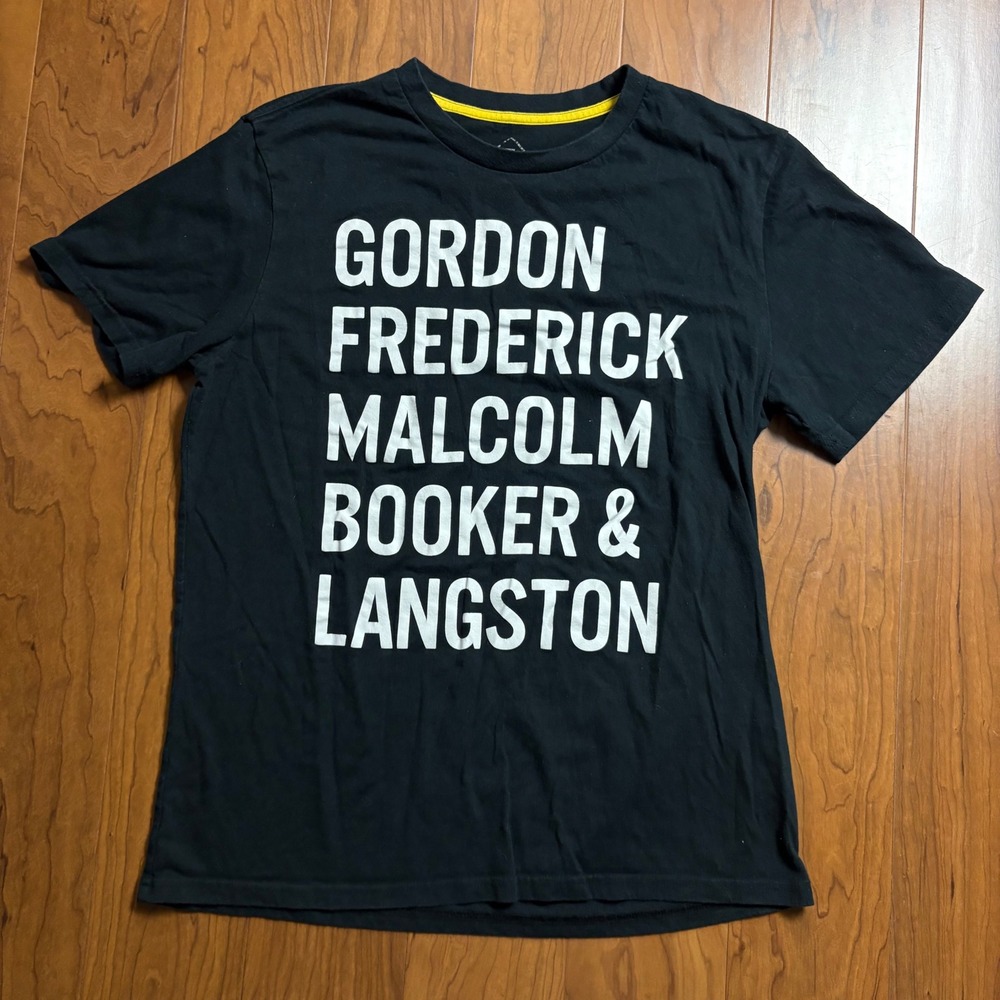 Well Worn Gordon Frederick Malcolm Booker Langston Graphic T-Shirt Black Large